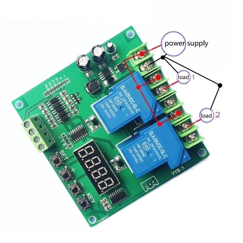 Double Voltage Motor Control Board 12v 24v with Forward Reverse Timing Cycle Module