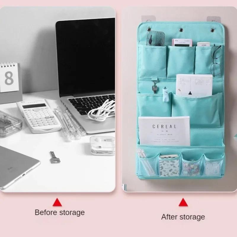 1/2PCS Wall-mounted Storage Bag Multi-functional Dormitory Cosmetic Toy Storage Bag Hanging Storage Behind The Door