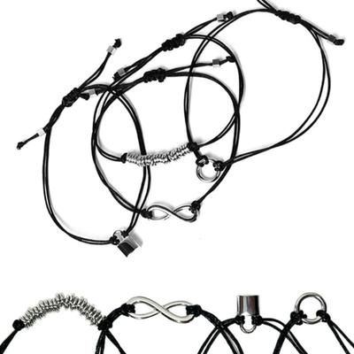 S SY [2pack] Symbol Pendant Thin String Bracelet