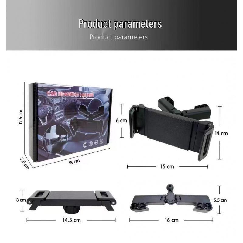 Multifunctional Back Seat Headrest Mount for Tablets and Phones