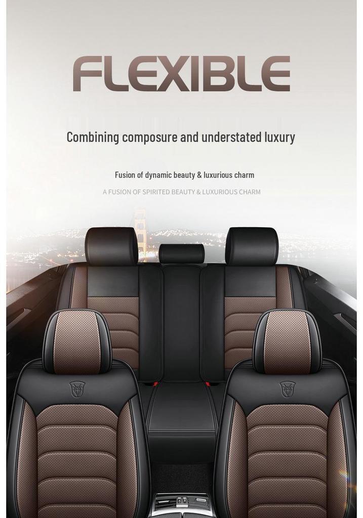 Napa Leather All-Season Breathable Sport Car Seat Cushion Cover