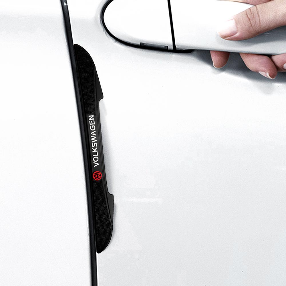 2026 Hot For Volkswagen VW 4Pc Rubber Car Door Bumper Anti-collision Strip Protector Car Accessories For Volkswagen VW R Golf 4