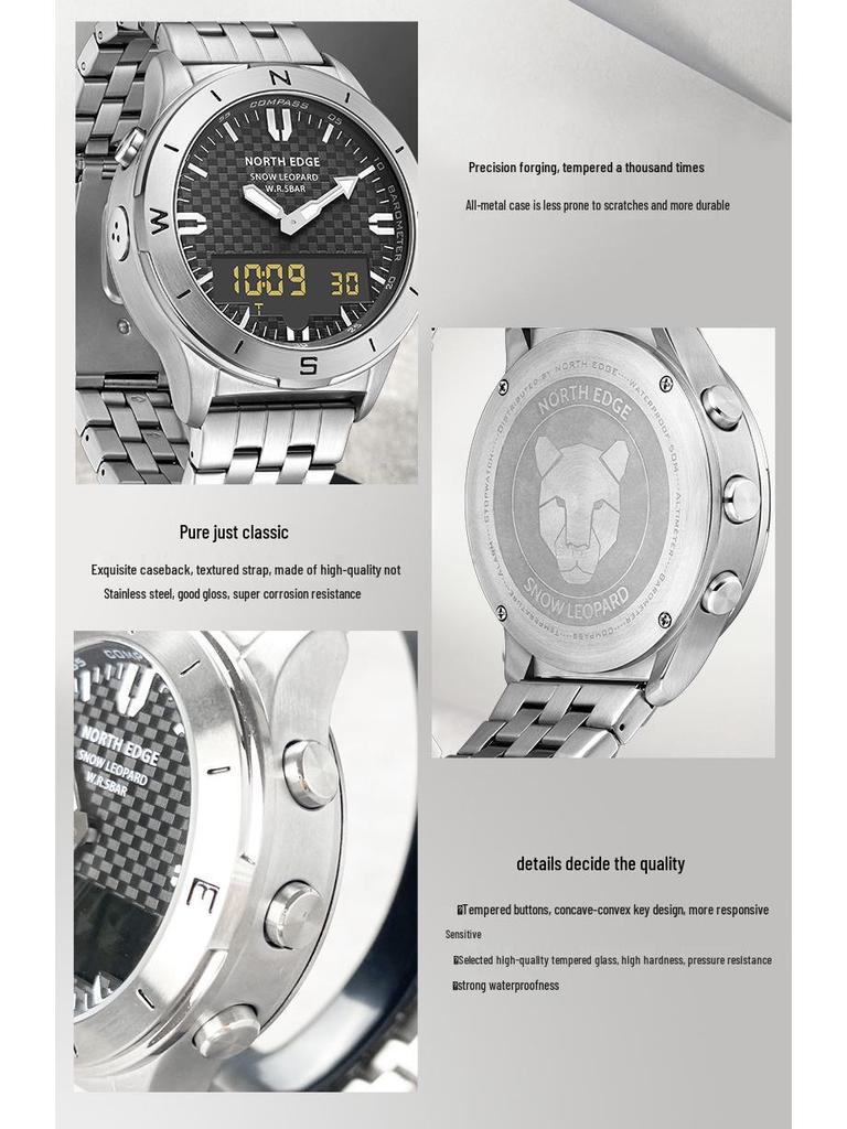 Multifunctional Outdoor Sport Smartwatch: Waterproof, Altimeter, Barometer, Compass, Stopwatch, Alarm
