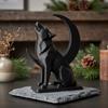Gothic Desktop Wolf Decorations Creative Decorative Wolf Ornaments Wolf Moon Statues  Bedroom Decor