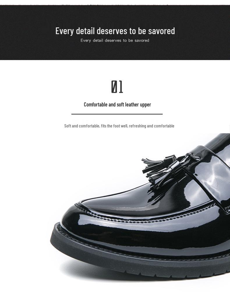 Men's Retro British Style Leather Tassel Loafers: Slip-On Casual Dress Shoes In Large Sizes