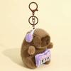 Kawaii Plush Capybara Keychain Pendant Music Band Cartoon Capybara Plush Toy Capybara Plush Doll for Backpacks Accessory Getaway