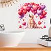 Valentinstag Herzballon Wandaufkleber - Abnehmbare Dekoration für Wohnzimmer, Schlafzimmer oder Eingangsbereich.