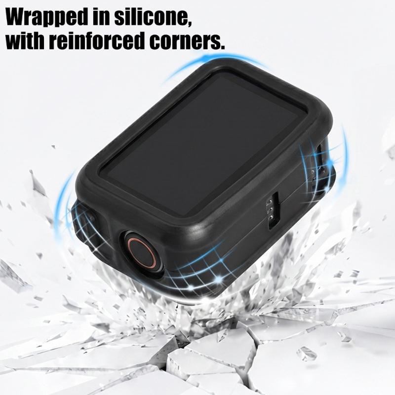 Silicone Protective Cover For Action Camera Case With Adjustable Wrist Strap For Secure Mount During Outdoor Activity