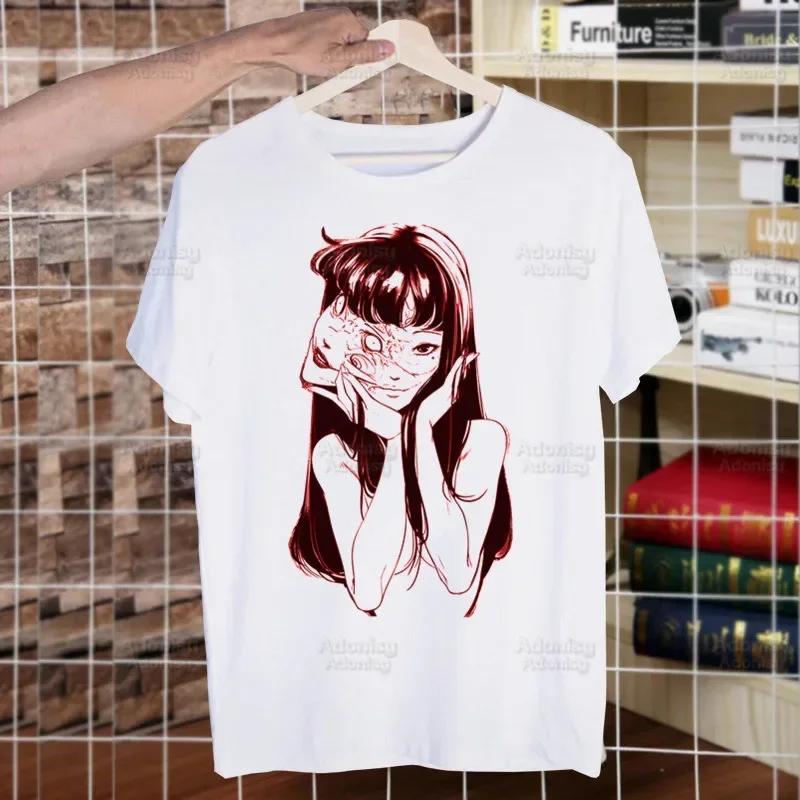 Junji Ito Tomie Shintaro Kago Horror Japan Manga Streetwear T Shirt Harajuku TShirts Short Sleeve Casual T-Shirt Tops Tees
