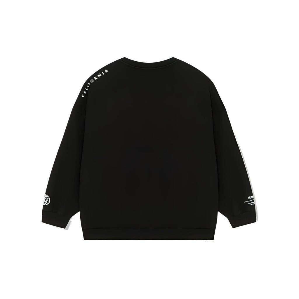 Levis Ss22 Solid Color Letter Logo Print Crew Neck Long Sleeve Sweatshirt Women Sweatshirt Black A0888-0024