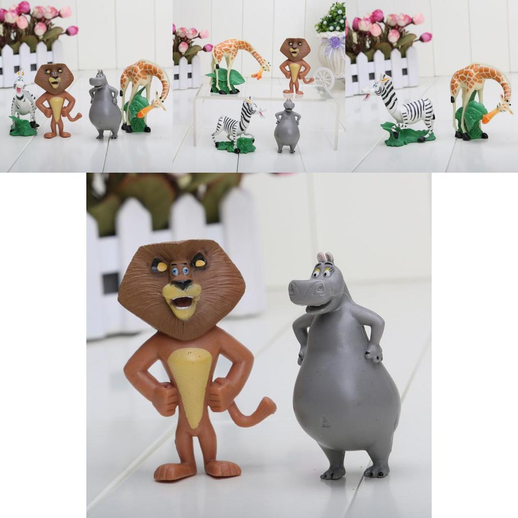 Collectible Madagascar Movie Action Figures Mini Dolls For Collection And Decoration Safe Material