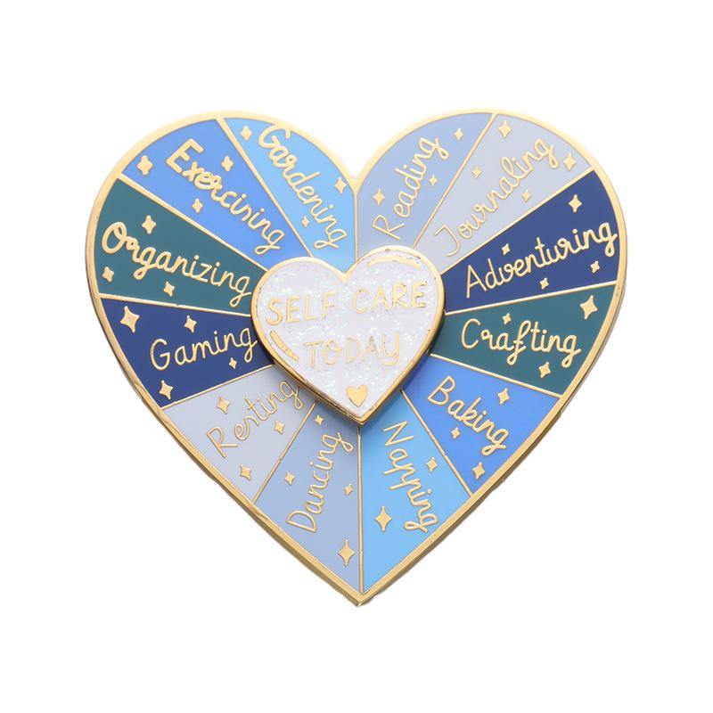 

Heartshaped Playful Enamel Brooch Featuring Fun Geometric Designs For Wear Everyday XZ7961
