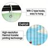 4pcs shower curtain set with 12 hooks - shower curtain, non-slip bath mat, toilet seat cover and U-shaped rug - machine