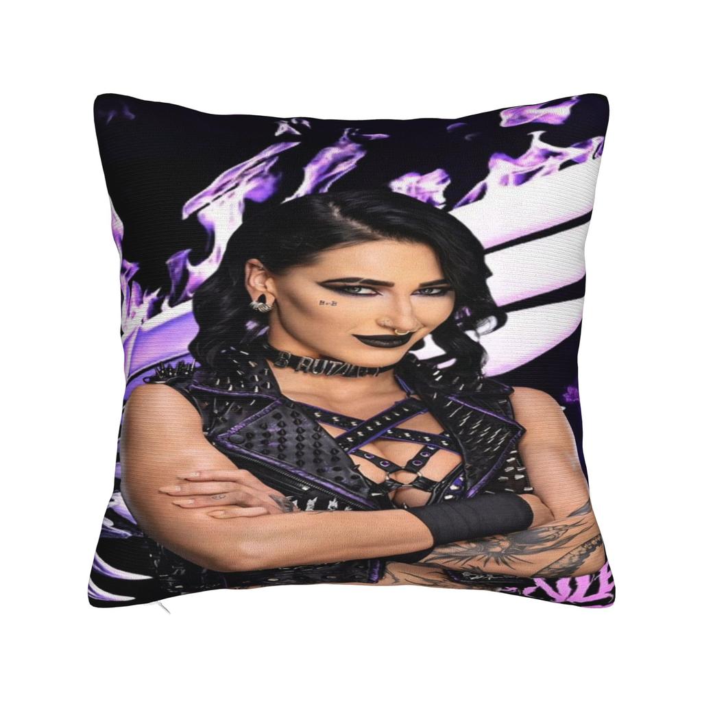 Rhea Ripley Wrestlerka Povlak na polštář s motivem wrestlingu Potisk zboží Potah na polštář Povlaky na polštáře Domácí dekorace Čtvercový Více velikostí