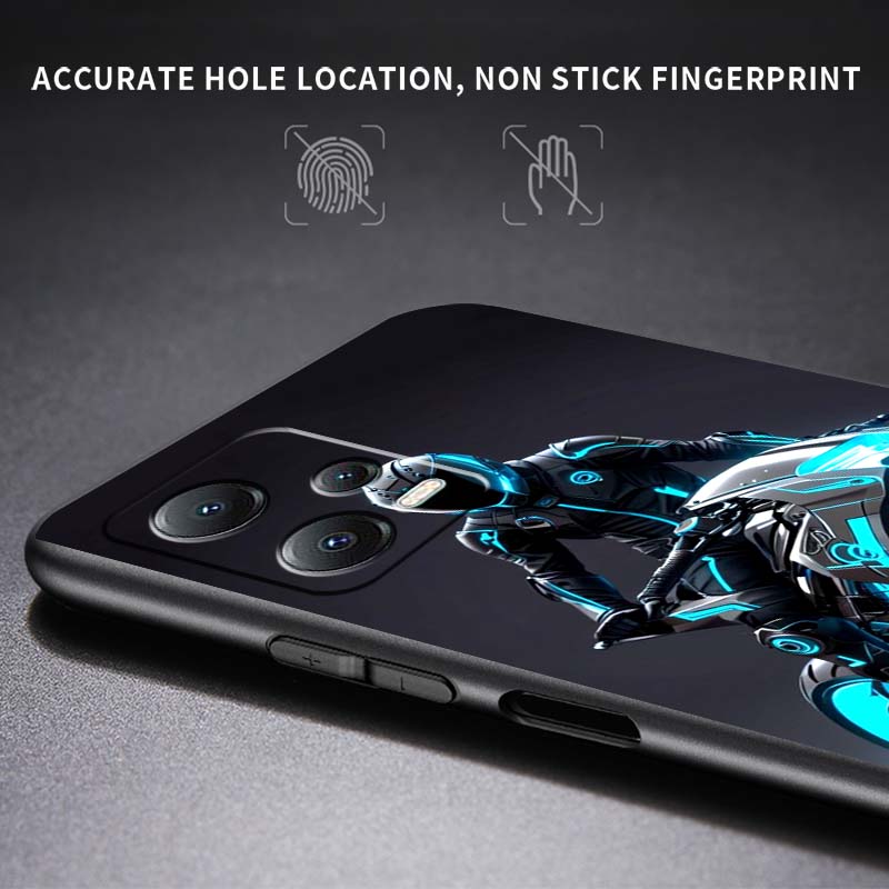 Creative motorcycle rider cool Phone Case For Xiaomi Redmi Note 15 14 13 12 12S 11E 11 11S Pro Plus 4G 5G Black Soft TPU