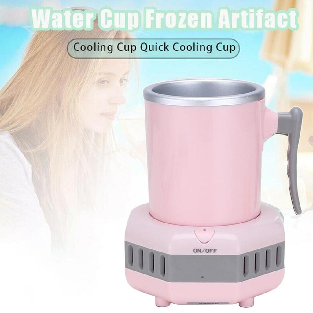 2 in 1 Cooler Warmer Cup Cooler Heating and Cooling Beverage Plate Portable Quick Electric Ice Maker Machine for Outdoor Travel