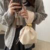 Mini Torba Podpachowa z Plisami ze Skóry PU dla Kobiet Designerska Damska Retro Torba na Ramię Torebki i Portmonetki
