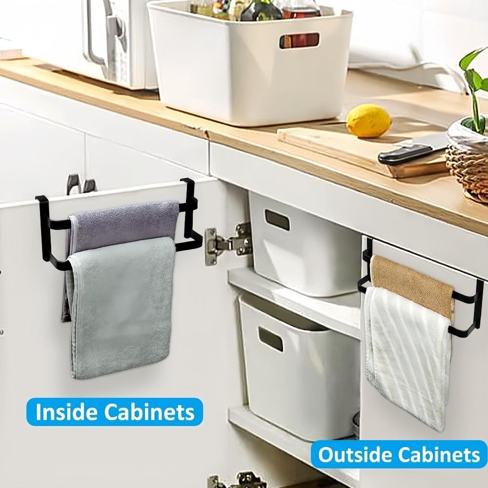 New 2 Tier Bathroom Towel Rack Multi-scene Space-Saving Towel Holder Rust-resistant No Drill Towel Rack Household
