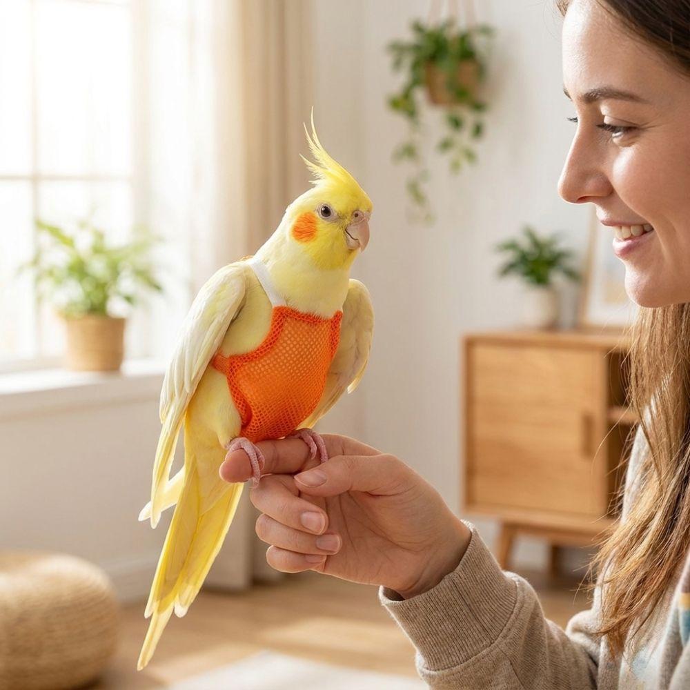 Leak-Proof Parrot Diaper Vest Breathable Parrot Flying Clothing Bird Flight Suit  Bird Training