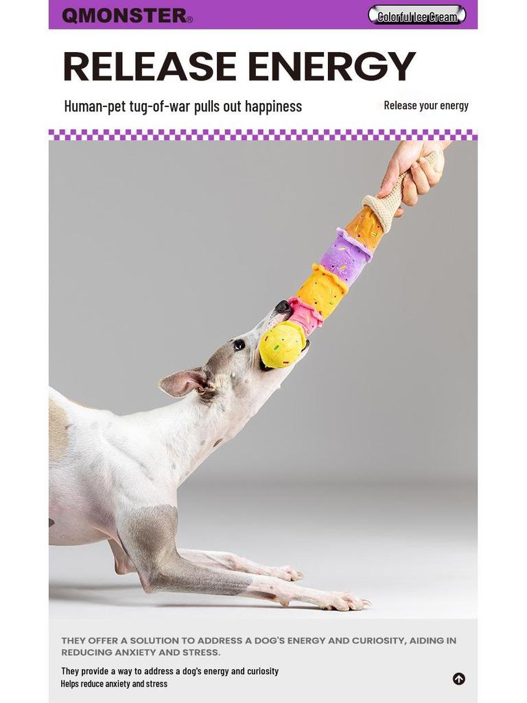 QMonster Dog Ice Cream Sound Toy - Colorful, Slow Rebound, Stress Relief