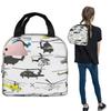Multiple Helicopters Insulated Lunch Bag for Women Children Portable Food Boxes Thermal Lunch Box Tote