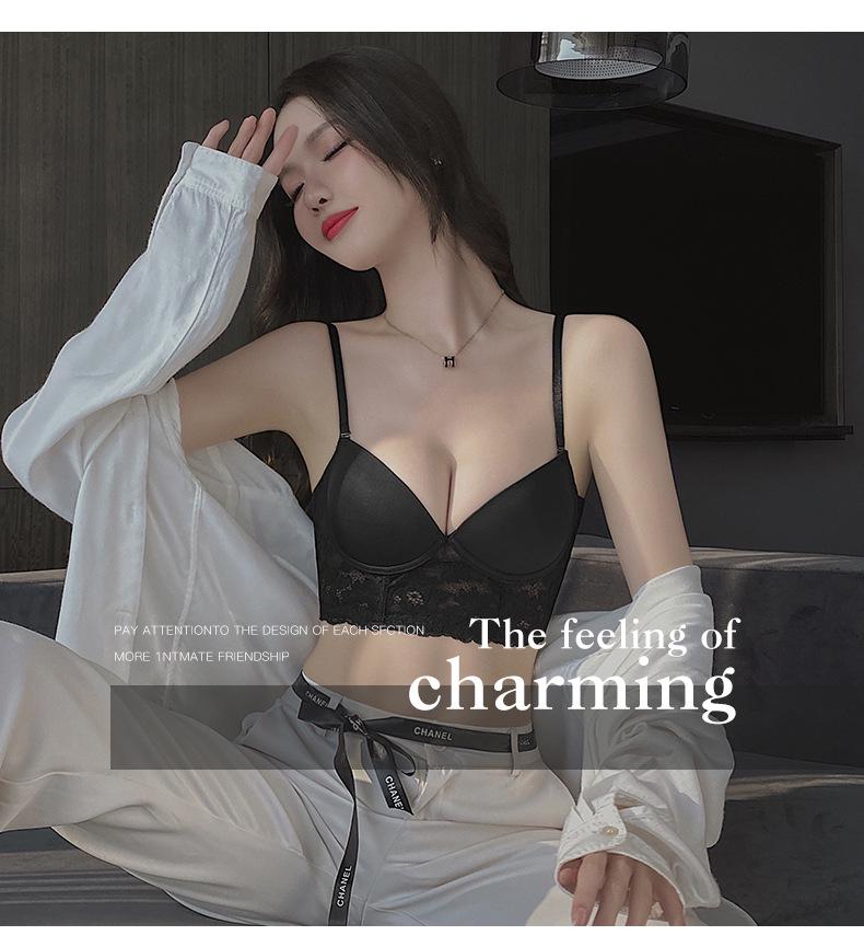 2024 Sexy U-Shaped Back Bra Set - Side Support for a Sleek, Smaller Look