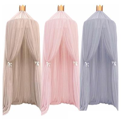 7 farben Baby Bett Hängen Moskito Net Dome Bett Baldachin Moskito Net Bettdecke Vorhang Runde Krippe Netting Zelt Kinder Zimmer decor