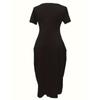 Solid Simple Dress, Casual Short Sleeve Maxi Dress With Pockets, Women's Clothing