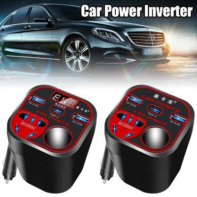 2V/24V TO 220V Converter Car Power Inverter Type-C Charger Socket 3.1A Car Power Converter With Cigarette Lighter