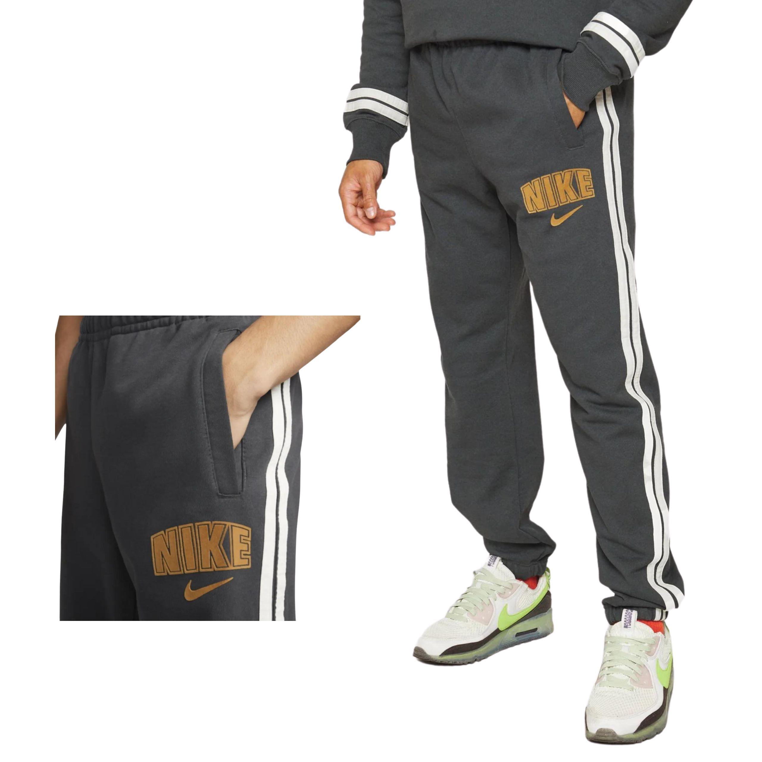 

Мужские спортивные штаны Nike Nsw Retro Cf Flc Pant Bb серые размер 2XL