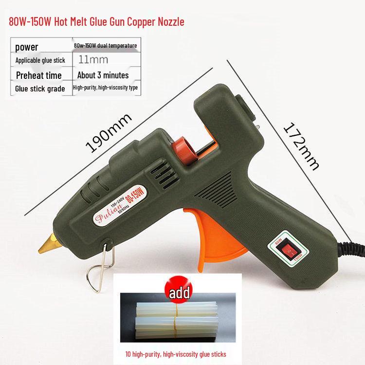 Multi-Color Household Hot Melt Glue Gun with 7/11mm Glue Sticks