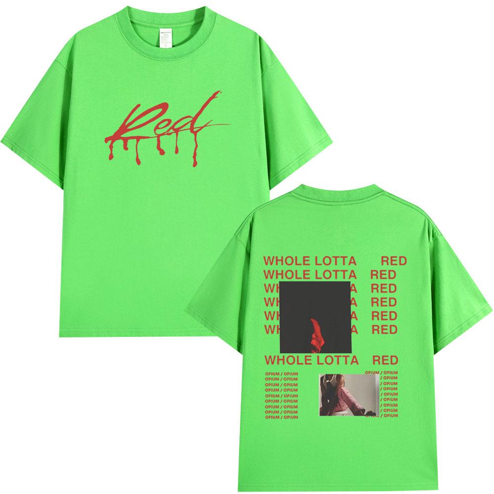 

Футболка рэпера Playboi Carti Альбом Whole Lotta Red Мерч Футболки Мужские Женские Мода Хип-хоп Оверсайз Футболка Уличная одежда XL