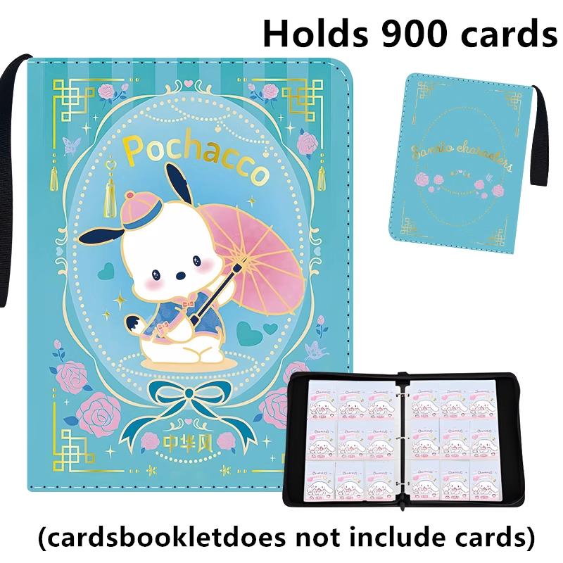400/900pcs Sanrio Card Album Book Folder 4/9 Card Slots Collections Zipper Double Pocket Zipper Card Binder Holder