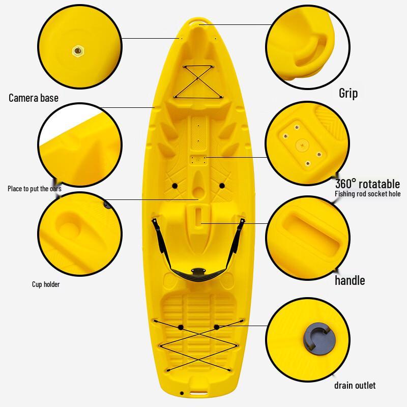 PULIAN Hard Plastic Recreational Kayak