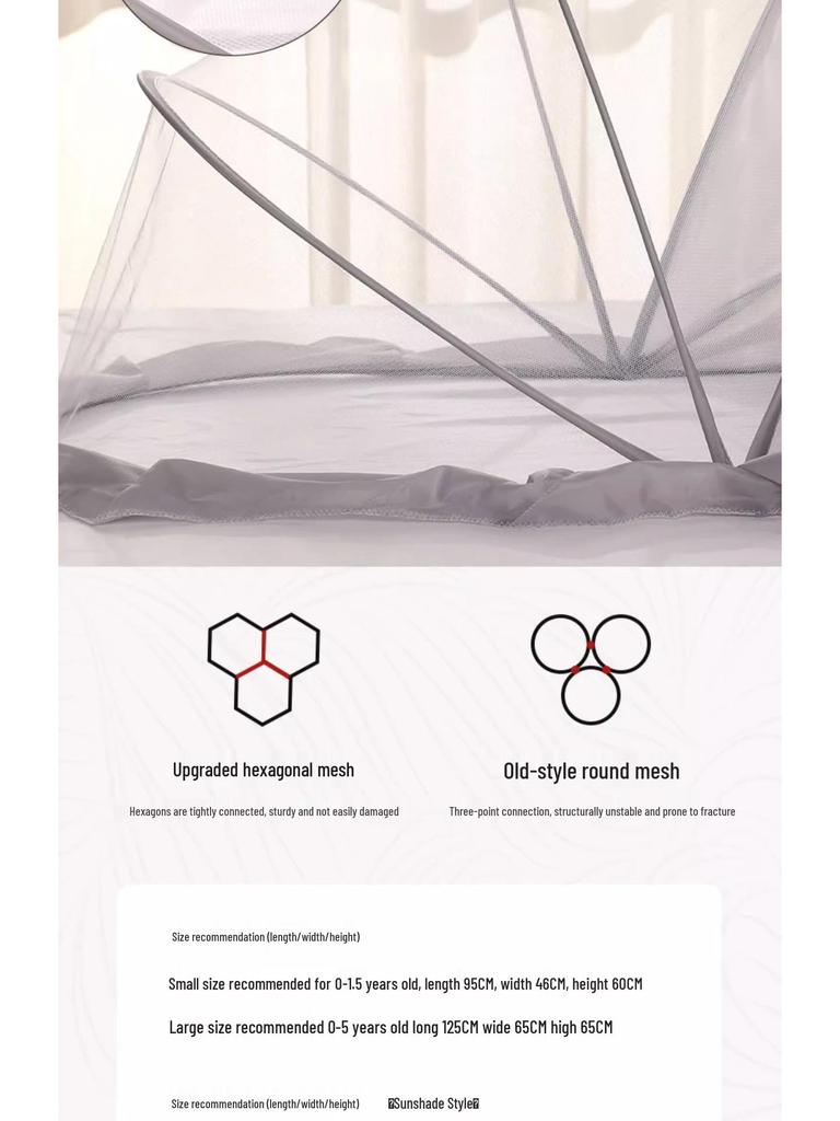 Moskytiéra na novorozeneckou postýlku: Plné krytí, skládací, design jurty s blackoutem.