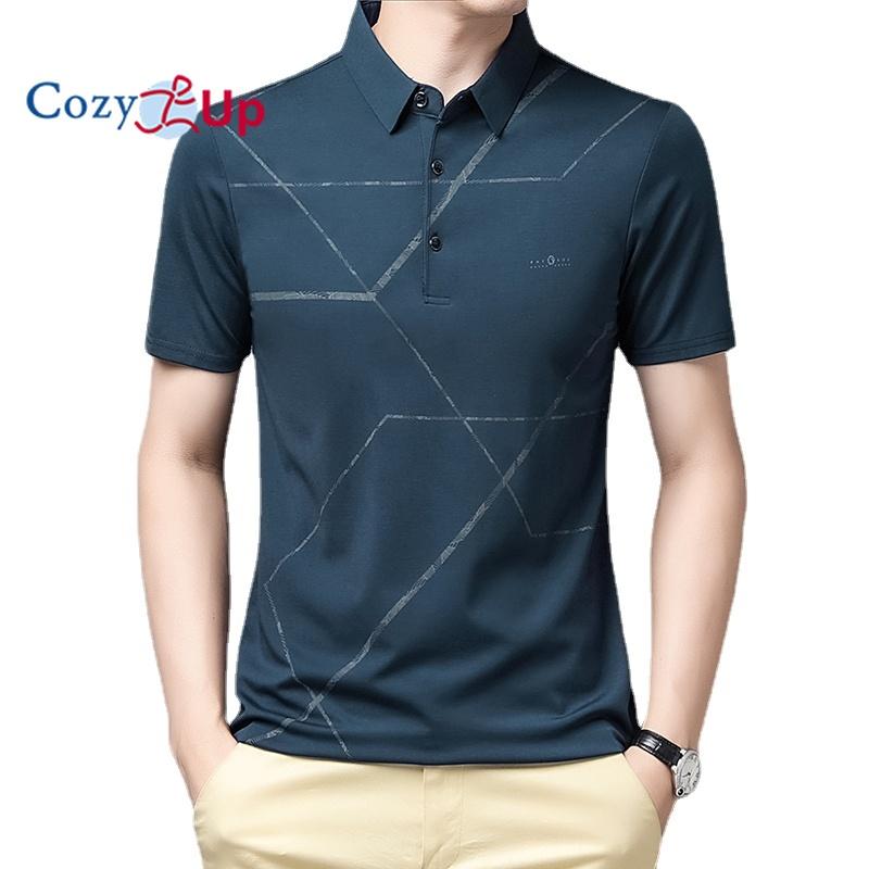 

Уютная мужская рубашка-поло с коротким рукавом, тонкий облегающий топ