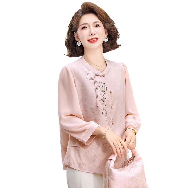 Women's Elegant Floral Chiffon Short-Sleeve Blouse