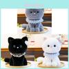 Bella Cat Cute Embroidered Sitting Plush Doll For Girls Sleep Companion Gift