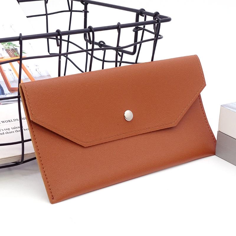 1PC Women Wallet Reusable Money Clip Wallet Cash Bank Card Storage Bag Long Style Ultra-thin Portable Leather
