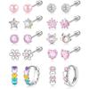 Surgical Stainless Steel Earrings for Girls Hypoallergenic Screw Back Stud Earrings for Women