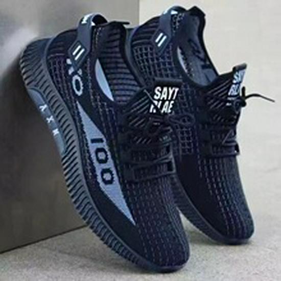 Frühling/Sommer 2024 Trendige Koreanische Atmungsaktive Mesh-Freizeit-Sportschuhe mit Weicher Sohle für Herren
