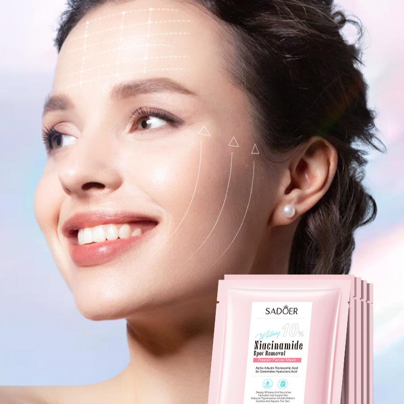 Maschera schiarente e anti-lentiggini alla niacinamide 30 g Maschera riparatrice e idratante