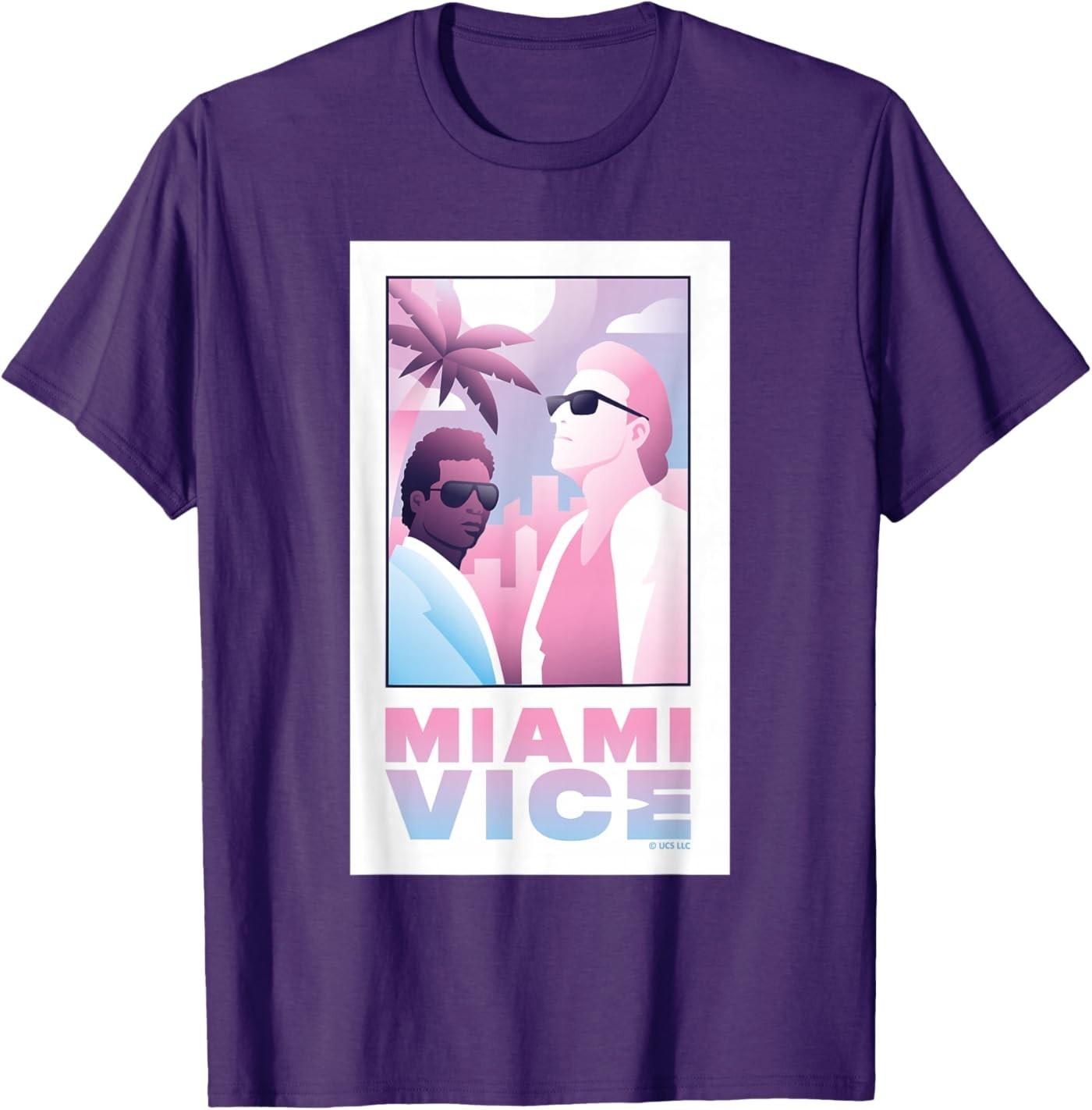 Miami Vice Retro Vibes 80s Pastel Style T-Shirt S разноцветный