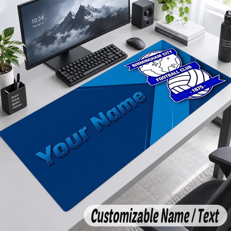 Custom Name Text Mouse Pad BIRMINGHAM CITY Personalized Desk Pad For Work And Gaming