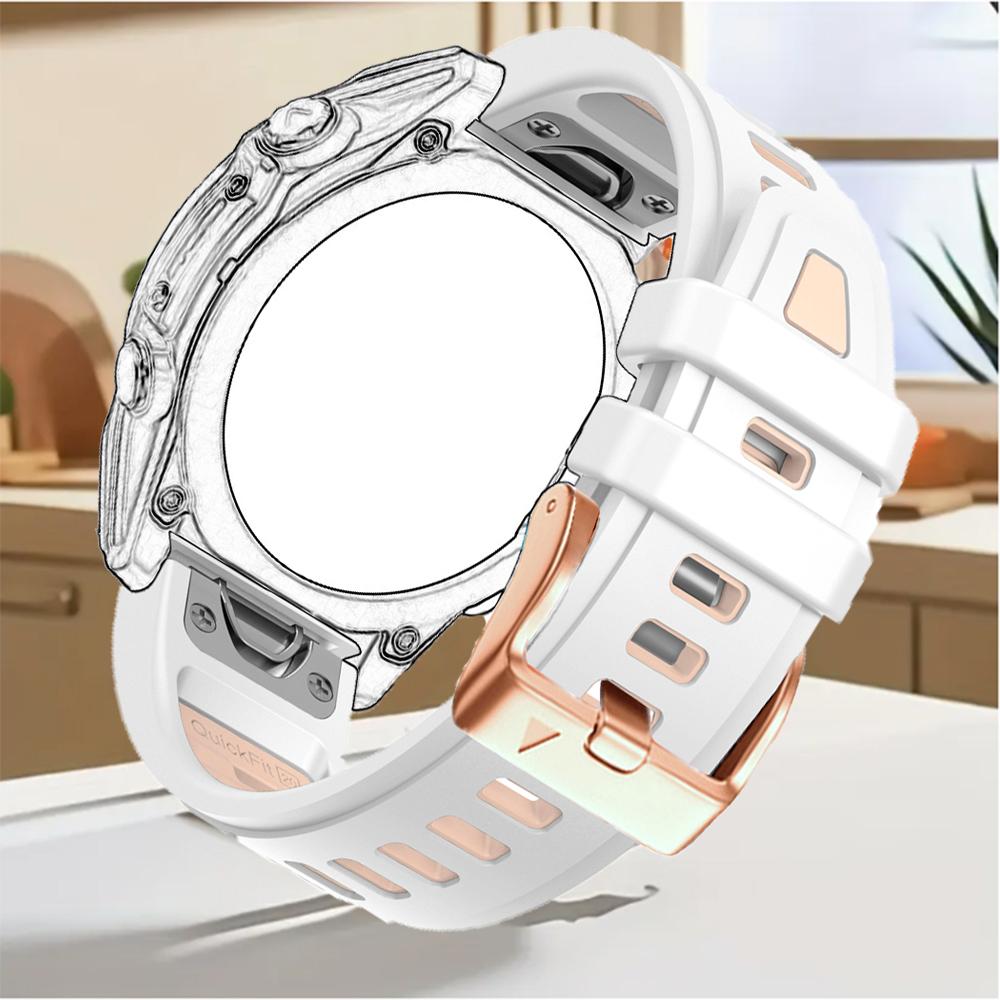 Quickfit 20mm Silicone Watch Band For Men And Women  For Garmin Watch Fenix 8-43mm Smartwatch Accessories Festival Watch Strap
