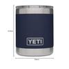 YETI Rambler Lowball 10oz Stainless Steel Cup with Lid, Navy, 296ml Mini Tumbler, Lowball Series