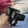 1-to-3 Motorcycle Charger Voltage Temperature Digital Display Dual Usb Mobile Phone Charger Car