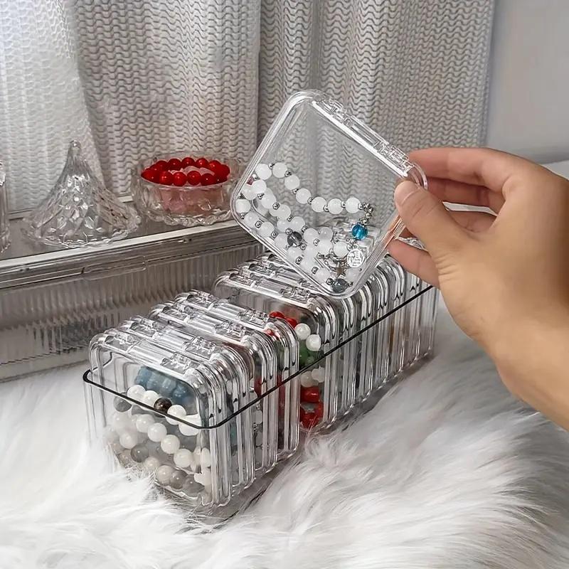 Plastic Makeup Powder Puff Organizer Box Dust-Proof Transparent Storage Case Jewelry and Manicure Supplies Organizer Lightweight