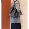 First-layer TC Cowhide Hand-carried Vegetable Basket Bag Leather Underarm One-shoulder Handbag Fashionable Casual Large-capacity Bucket