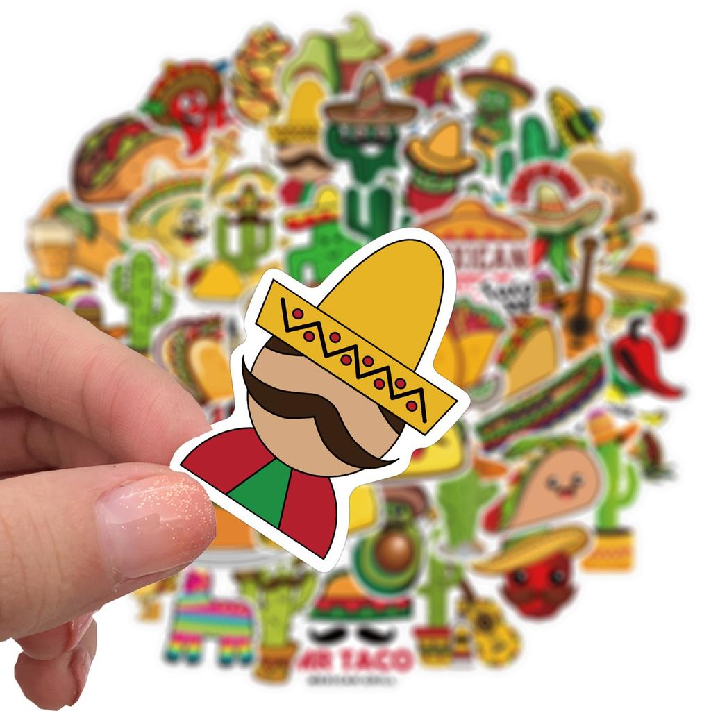 10/50Pcs Mexican-style Food Stickers Graffiti Stickers for DIY Luggage Laptop Skateboard Motorcycle Bicycle Stickers
